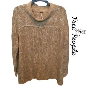 FREE PEOPLE Mock Neck Swing Oversized Sweater SM